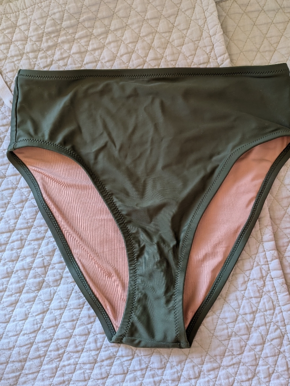 High Rise J. Crew Bikini Bottom - Safari Green - NWT - Small